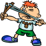 Boy with Slingshot 6 Clip Art