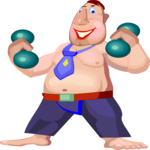 Businessman Exercising Clip Art