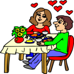 Couple Dining 20 Clip Art