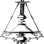 Antique Style Lamp - Hanging 1 Clip Art