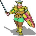 Soldier with Shield 1 Clip Art