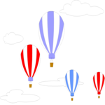 Hot Air Balloons 3 Clip Art