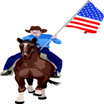 Cowboy & Flag 2
