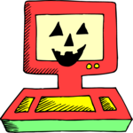 Computer - Halloween Clip Art