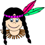 Native American Girl 4 Clip Art