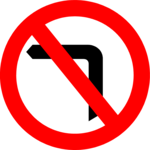 No Left Turn 4 Clip Art