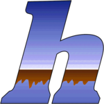 Horizon Italic H 2 Clip Art