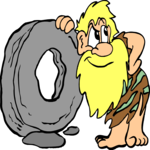 Caveman with Rock Wheel 2