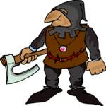 Man with Axe 1 Clip Art