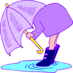 Kid with Umbrella 3 Clip Art