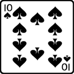 10 of Spades Clip Art
