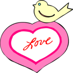 Heart & Bird Clip Art