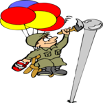 Soldier Painting Flagpole Clip Art