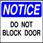 Don't Block Door