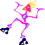 Bony Dancing 3 Clip Art