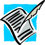 Quill & Parchment 1 Clip Art