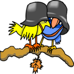 Birds Wearing Helmets Clip Art