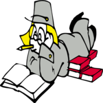 Girl Studying 2 (2) Clip Art