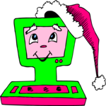 Computer - Christmas Clip Art