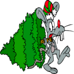 Bringing Home Tree - Rat Clip Art