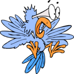 Bird - Scared 2 Clip Art