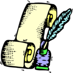 Quill & Parchment Clip Art