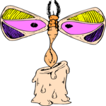 Dragonfly-Candle Clip Art