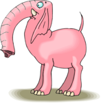 Elephant - Pink 2 Clip Art