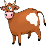 Cow - Confused Clip Art