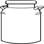 Milk Can Frame 1 Clip Art