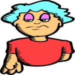 Blue Hair Man 2 Clip Art