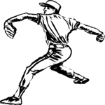Baseball - Pitcher 1 Clip Art