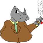 Business Rhino Clip Art