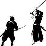 Samurai Fighting Clip Art