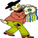 Tambourine Player - Goose Clip Art