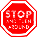 Stop & Turn Around Clip Art