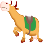 Cow - Saddled Clip Art