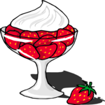Strawberries & Cream Clip Art