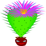 Cactus with Flower 2 Clip Art