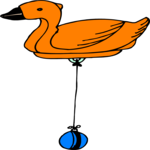 Duck with Bobber Clip Art