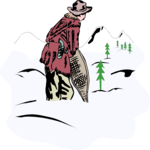 Man with Snowshoe