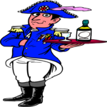 Napoleon Serving Drinks Clip Art