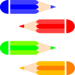 Pencils - Colored Clip Art