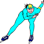 Speed Skating 12 Clip Art