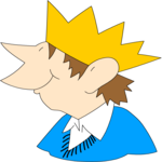 Boy with Crown Clip Art