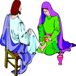 Jesus & Mary Magdalene Clip Art