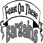 Feast on these Bargains Clip Art