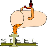 Pouring Steel Clip Art