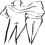 Couple Embracing 2 Clip Art