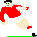 Rugby - Player 3 Clip Art